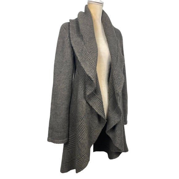 FDJ French Dressing Jeans Gray Alpaca Wool Blend Cardigan Sweater Small Classic - Picture 2 of 10